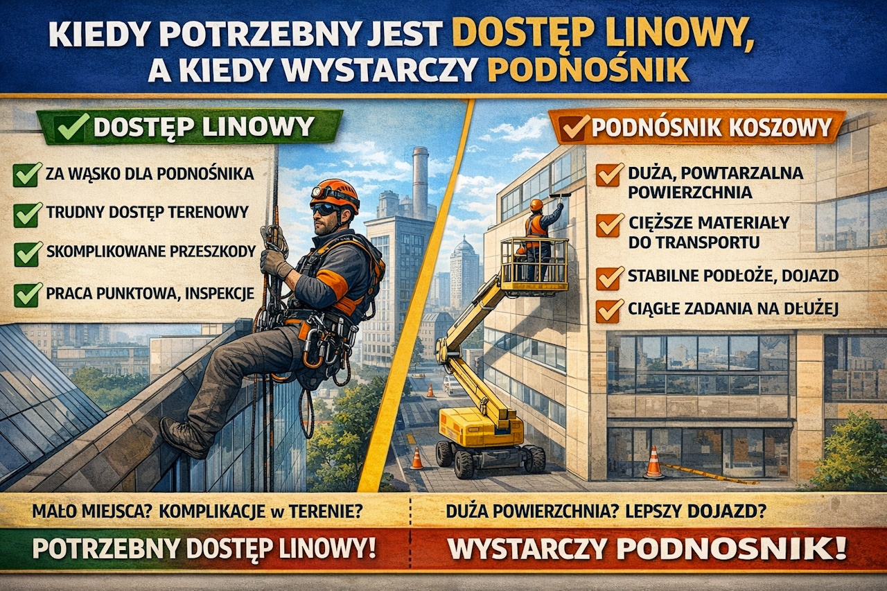 Dostęp linowy czy podnośnik
