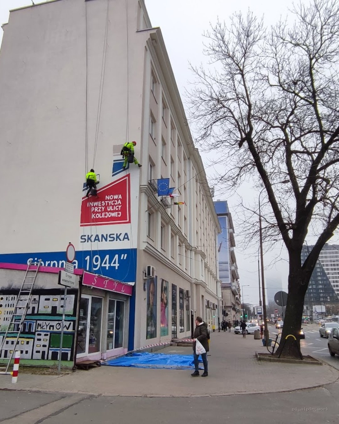 Malowanie elewacji budynku